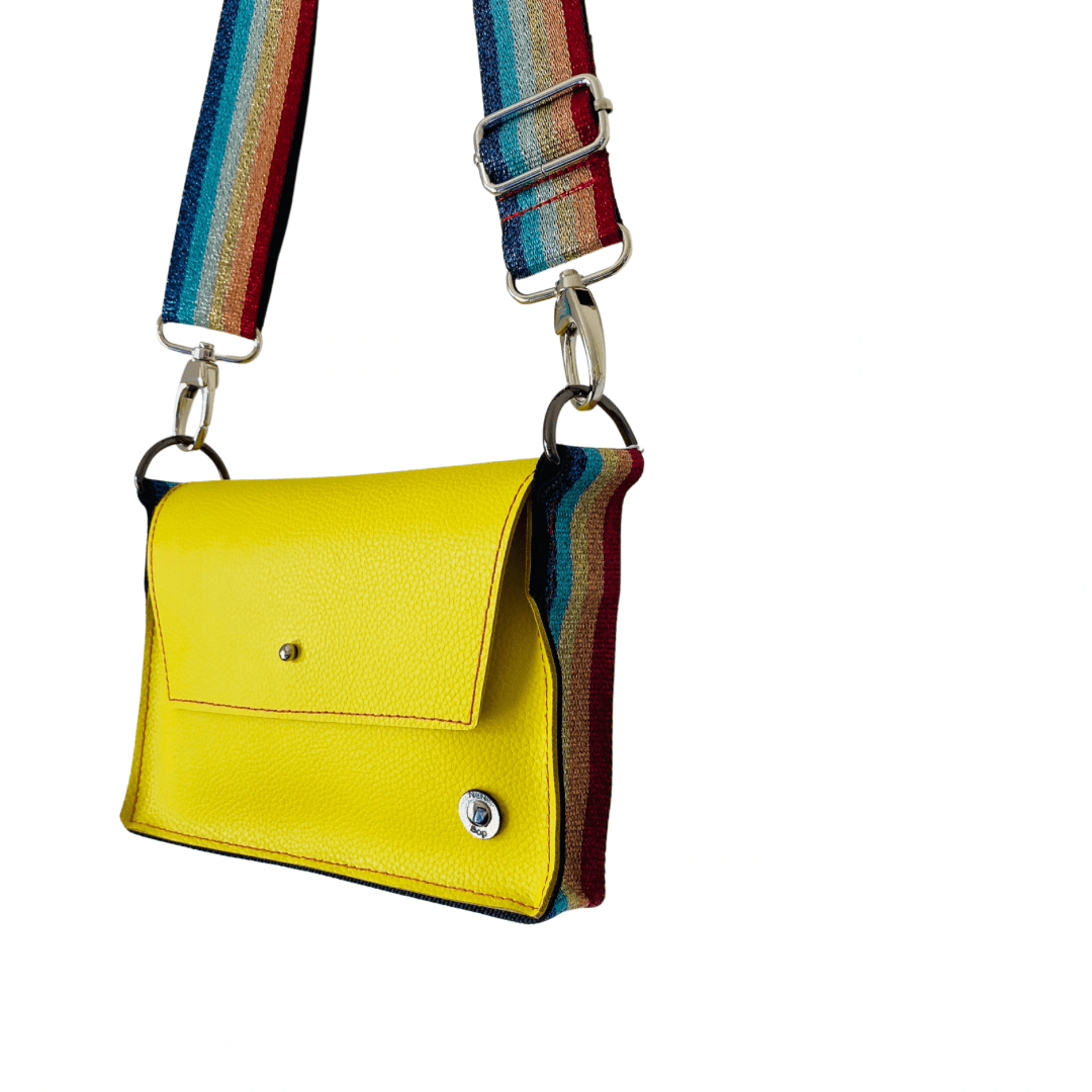 ALLY Mini - 4 in 1 Leather Bag - Yellow Rainbow Pebble