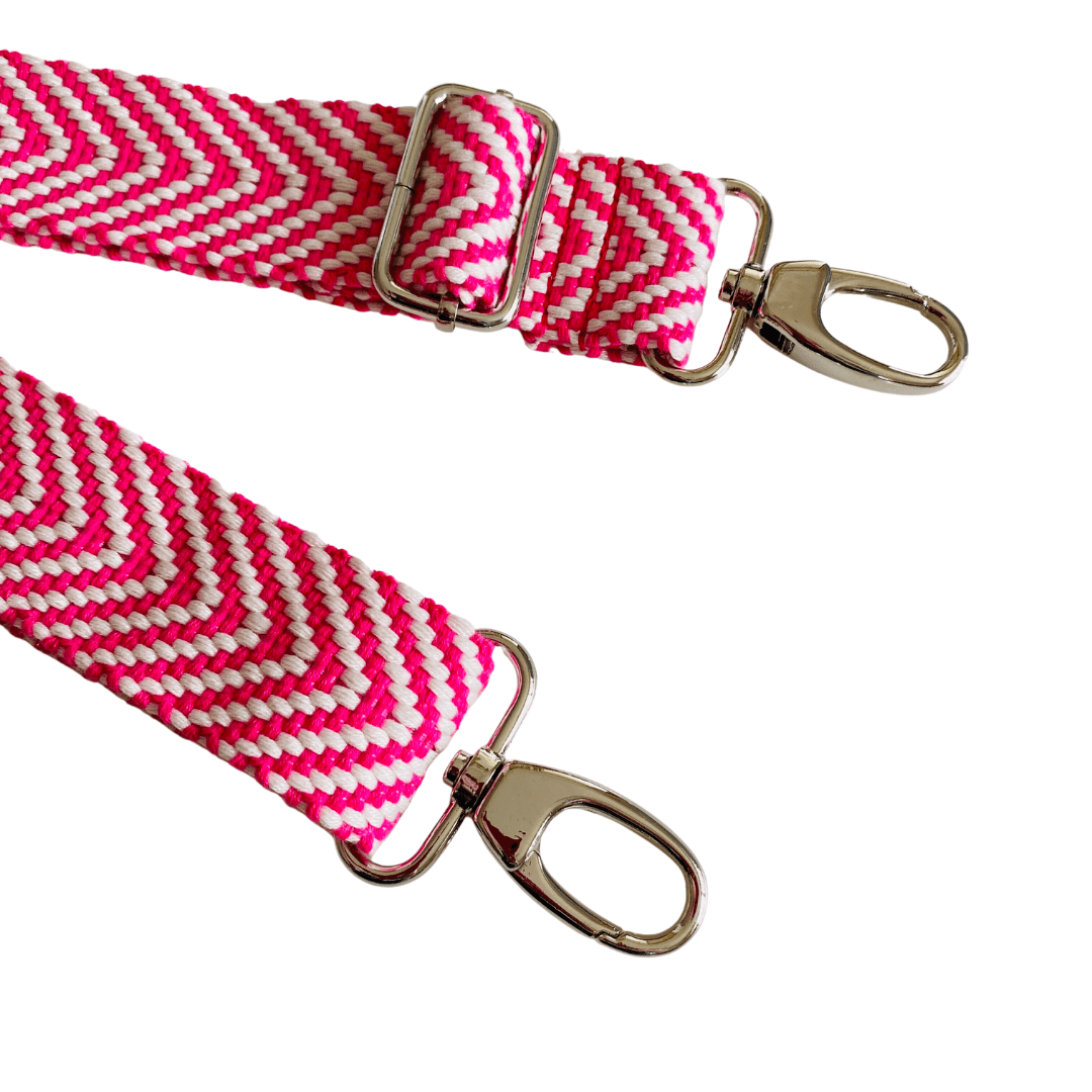 Adjustable Shoulder Strap - Pink Chevron
