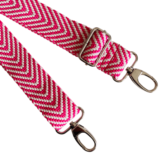 Adjustable Shoulder Strap - Pink Chevron