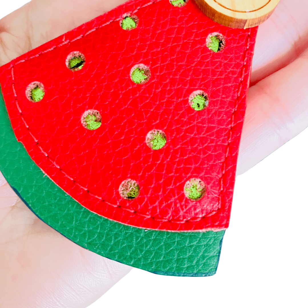 Mini Leather Watermelon Bag Charm – Sweet Style On-the-Go 🍉