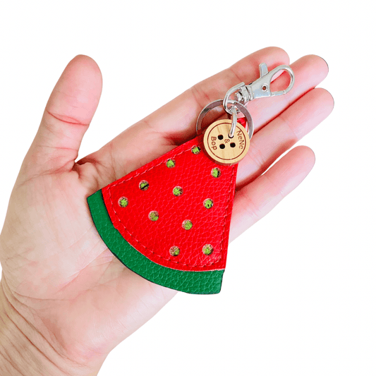 Mini Leather Watermelon Bag Charm – Sweet Style On-the-Go 🍉