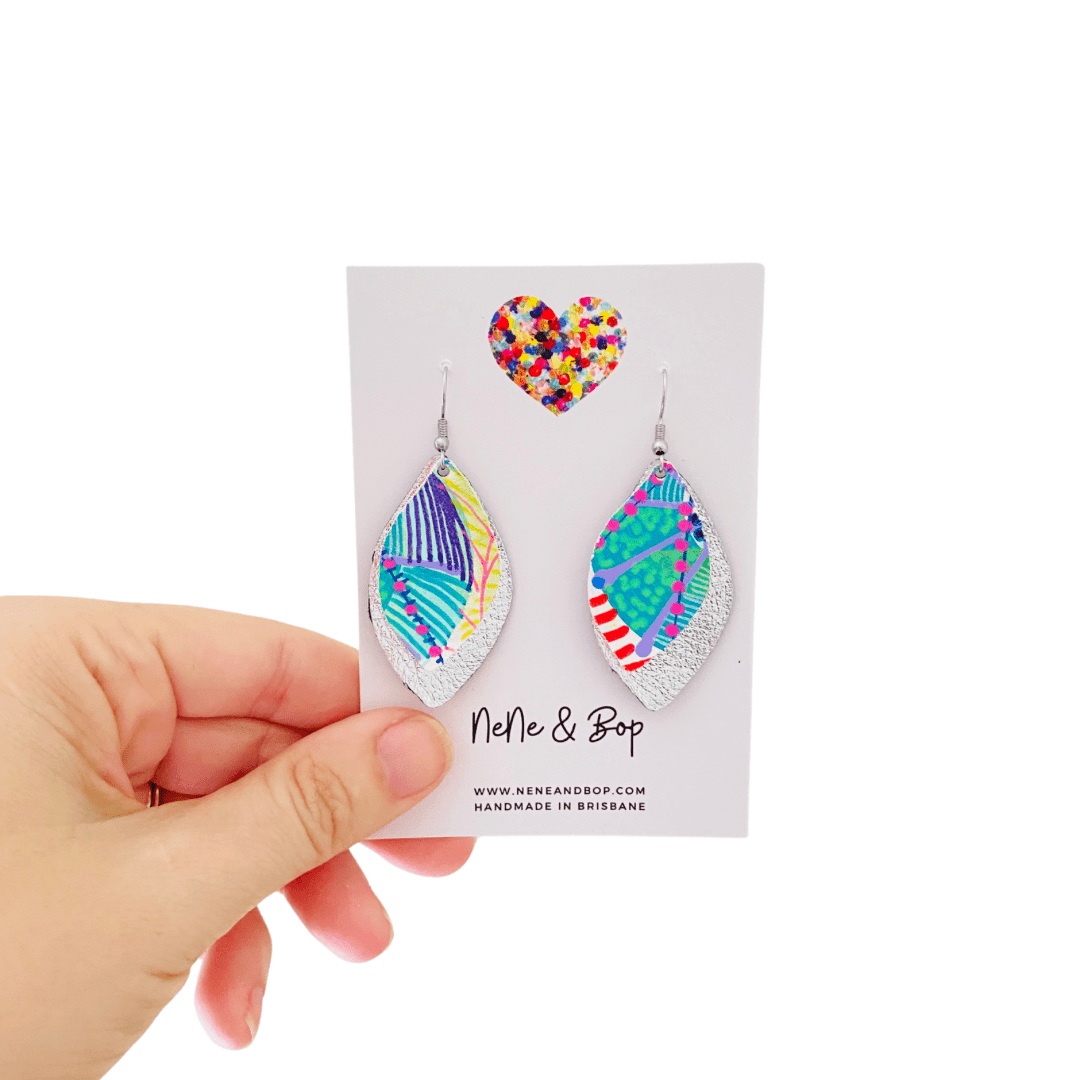 Artist Palette Hand Painted Earrings - Midi - 2