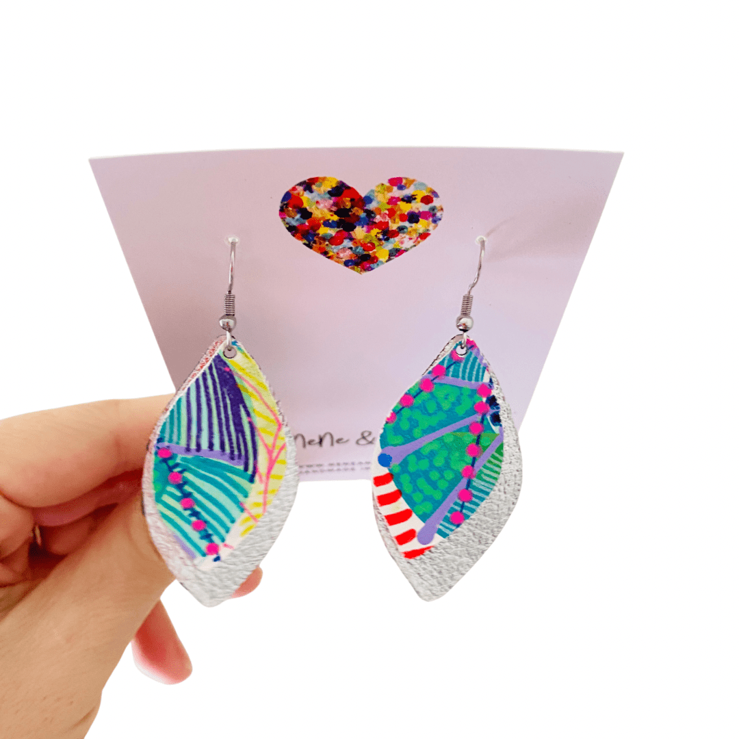 Artist Palette Hand Painted Earrings - Midi - 2