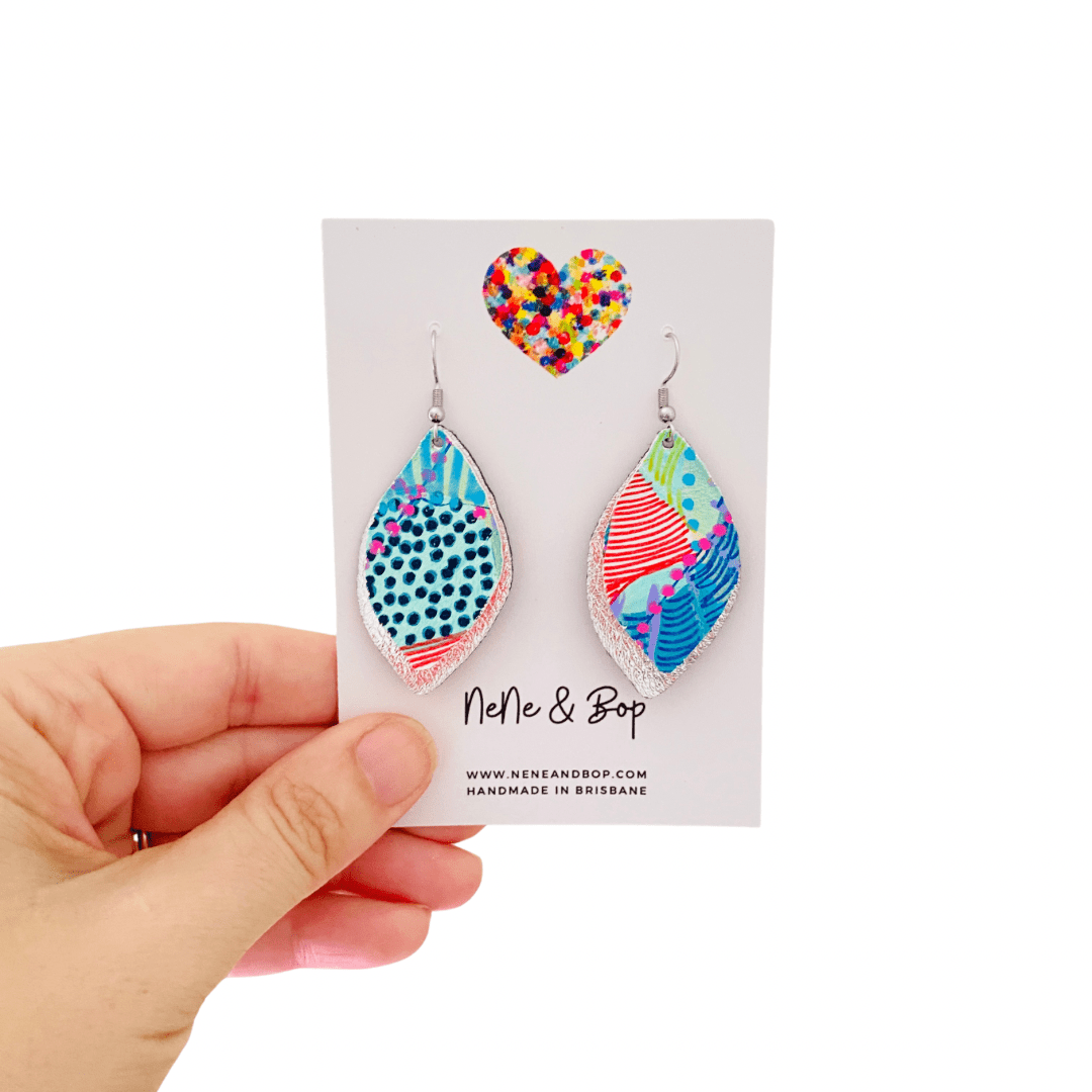 Artist Palette Hand Painted Earrings - Midi - 5