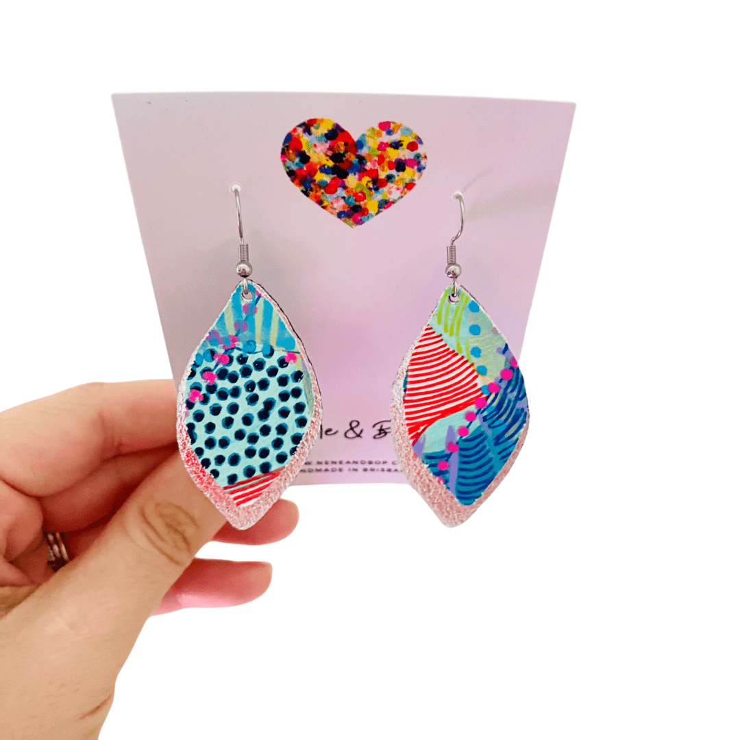 Artist Palette Hand Painted Earrings - Midi - 5