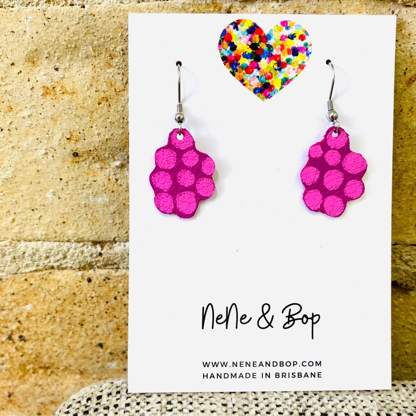 Mini Earrings - Raspberries