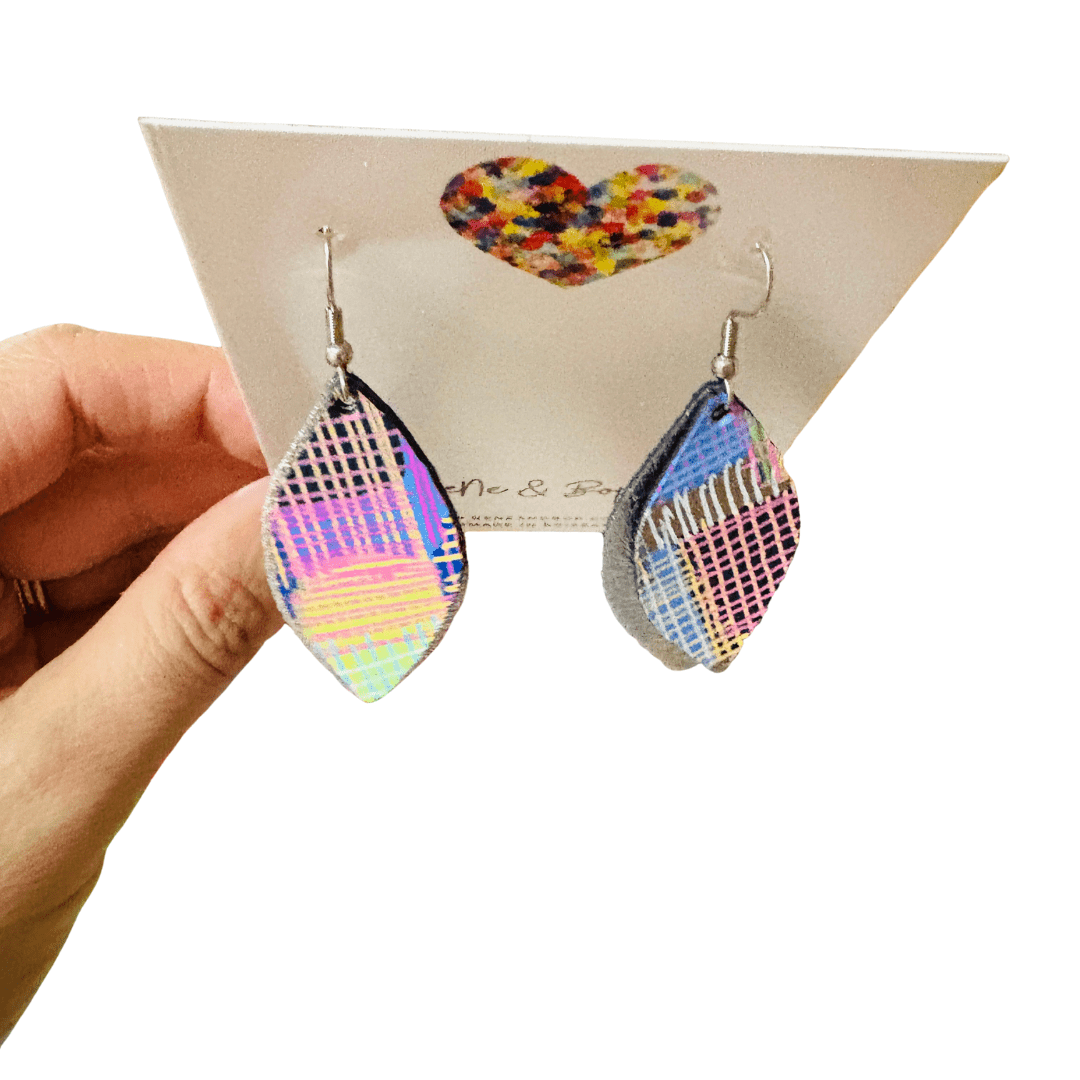 Artist Canvas - Woven Leaf - Rainbow Silver