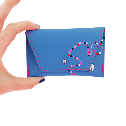 Leather Pocket Purse - Petrol Blue Brisbane River 1