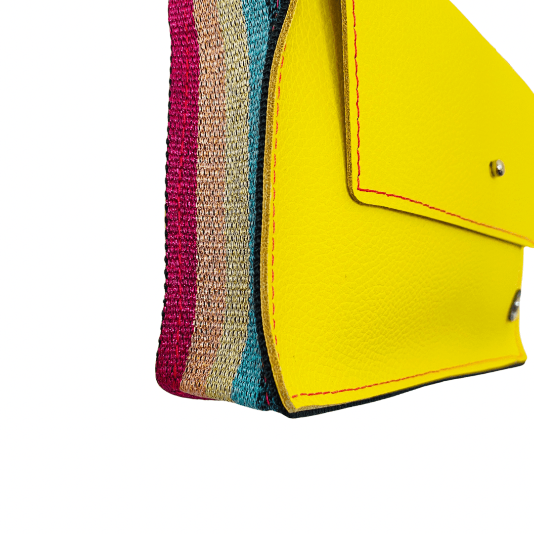 ALLY Mini - 4 in 1 Leather Bag - Yellow Rainbow Pebble
