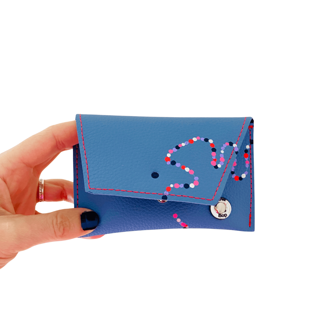 Leather Pocket Purse - Petrol Blue Brisbane River 1