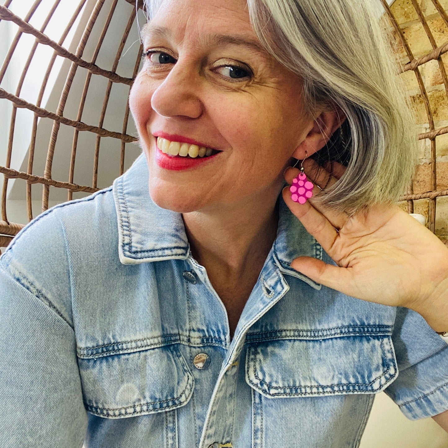 Mini Earrings - Raspberries