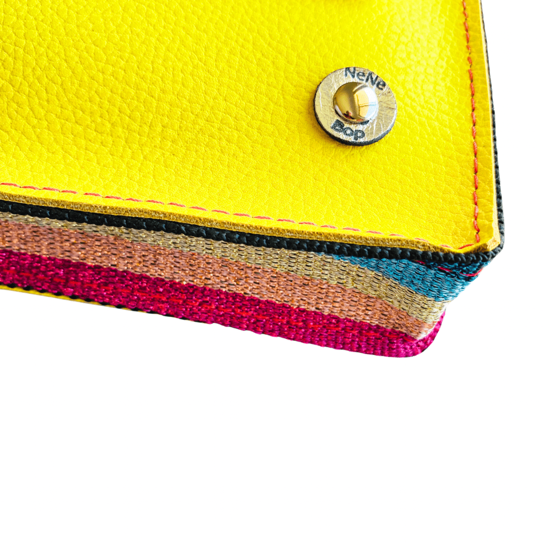 ALLY Mini - 4 in 1 Leather Bag - Yellow Rainbow Pebble