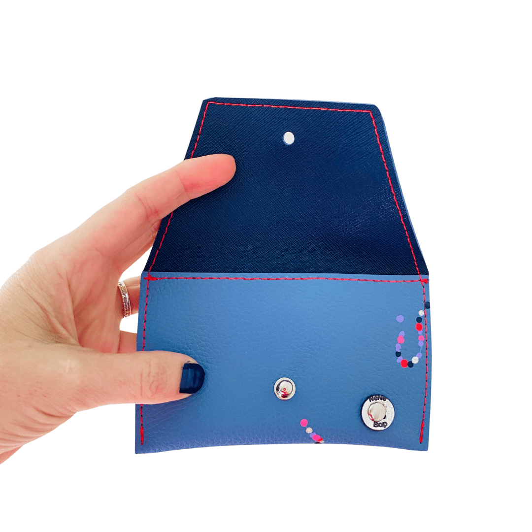Leather Pocket Purse - Petrol Blue Brisbane River 1