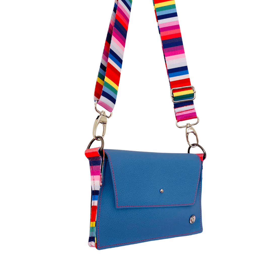 ALLY Mini - 4 in 1 Leather Bag - Petrol Blue