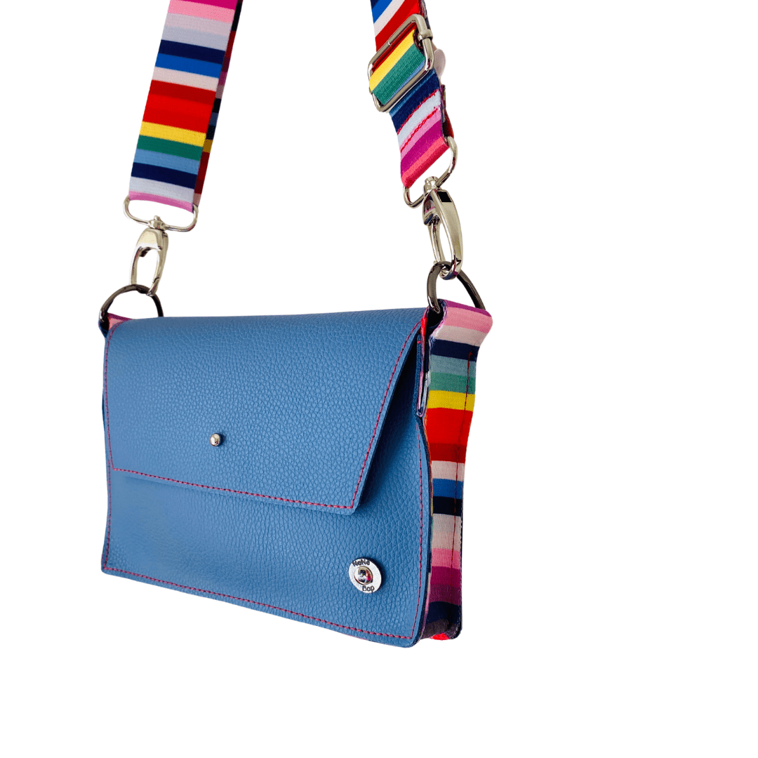 ALLY Mini - 4 in 1 Leather Bag - Petrol Blue