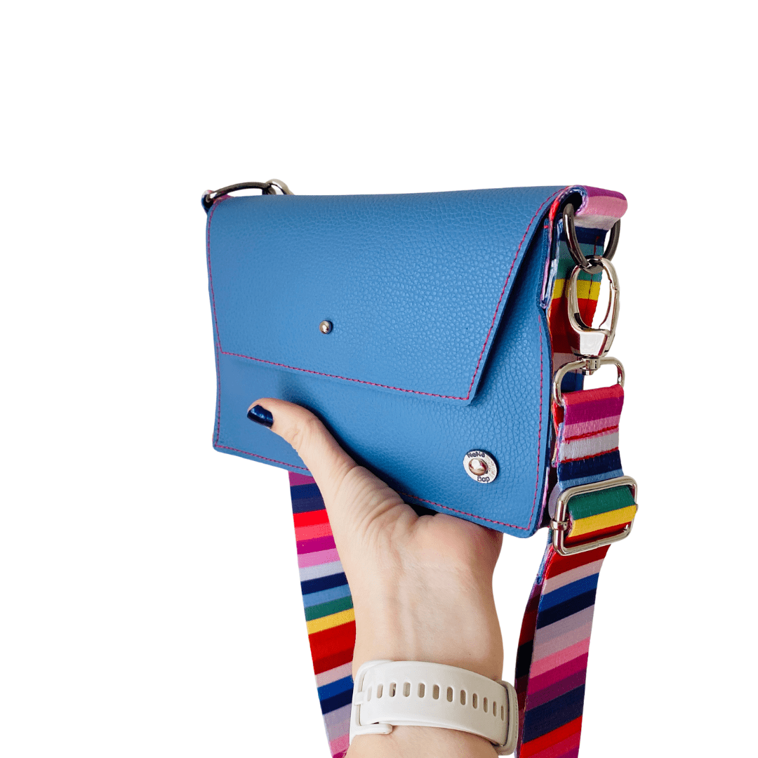 ALLY Mini - 4 in 1 Leather Bag - Petrol Blue