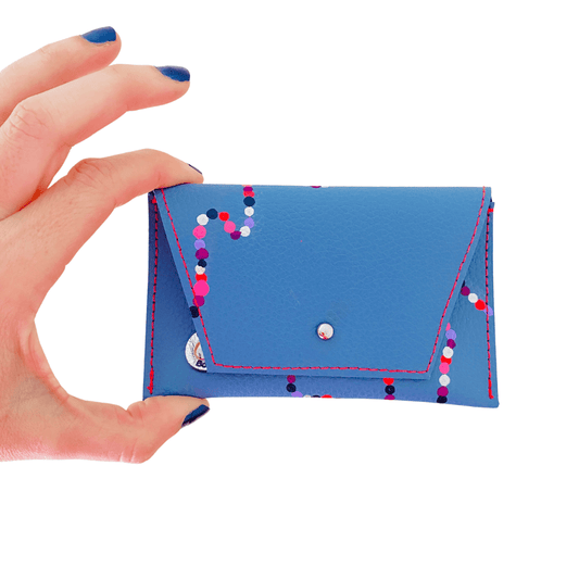 Leather Pocket Purse - Petrol Blue Brisbane River 2