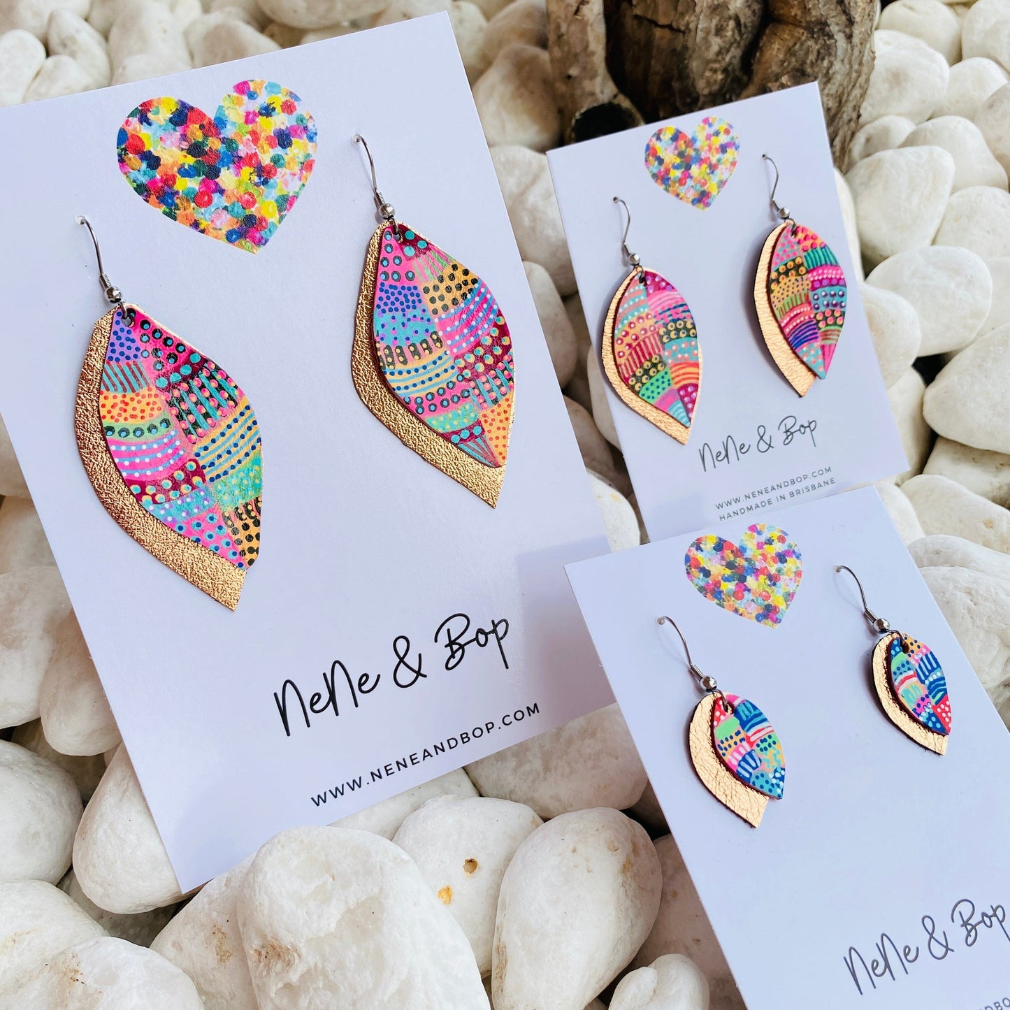 Be-leaf Hand Painted Earrings - ONE earring