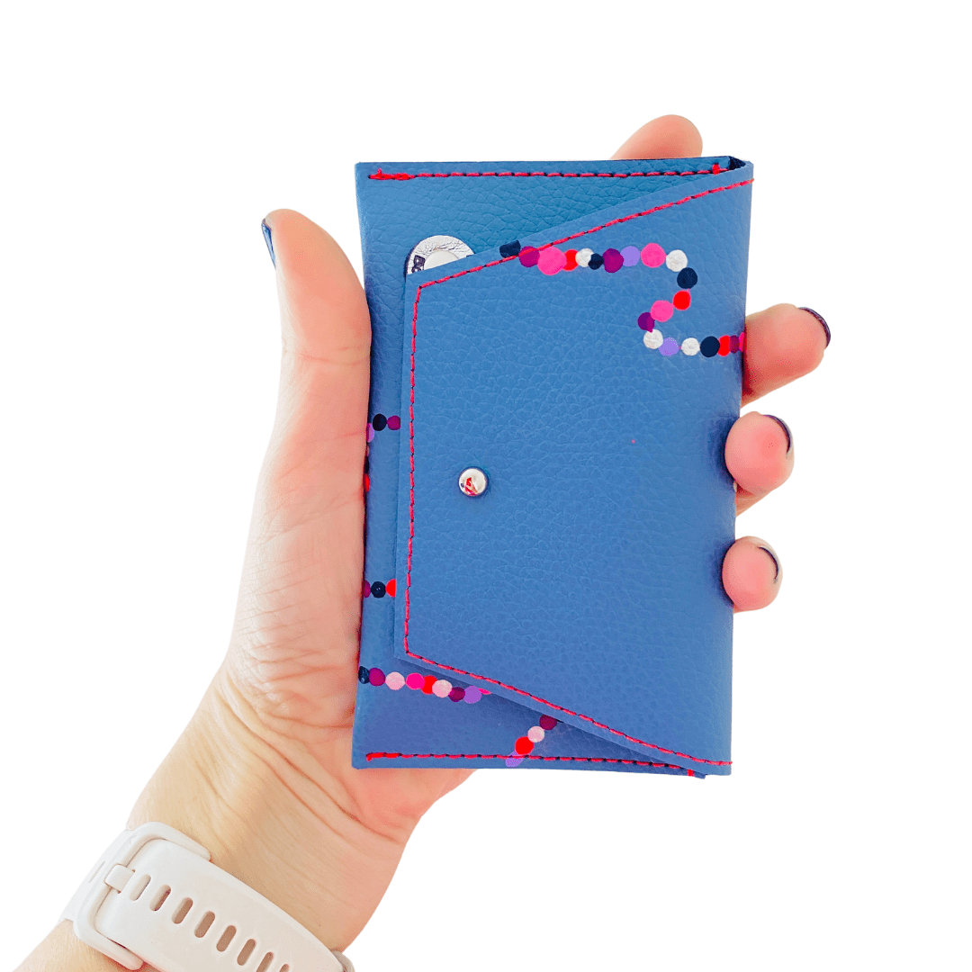 Leather Pocket Purse - Petrol Blue Brisbane River 2