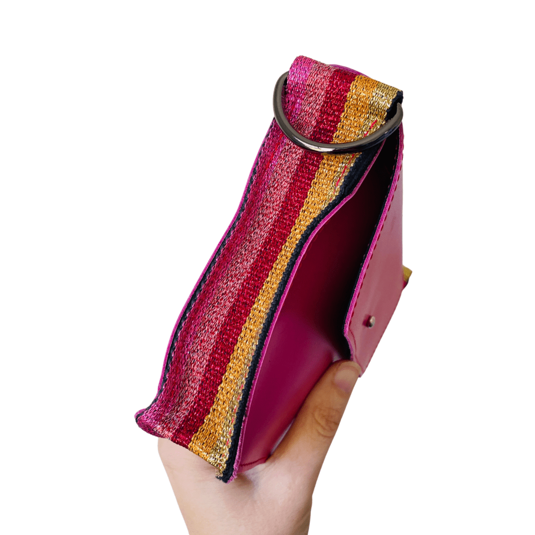 ALLY Mini - 4 in 1 Leather Bag - Bright Pink