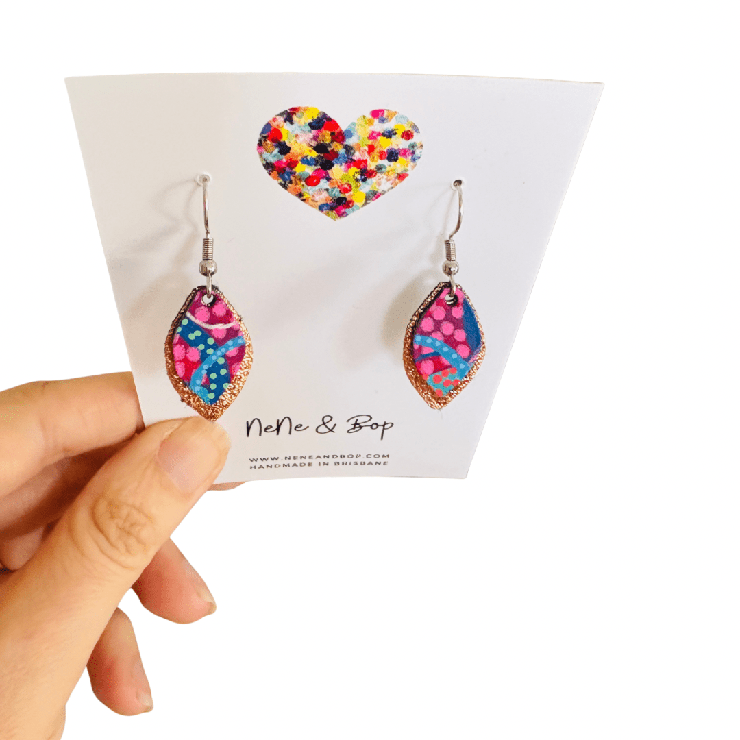 Spring Leaves - Mini - Hand Painted Earrings