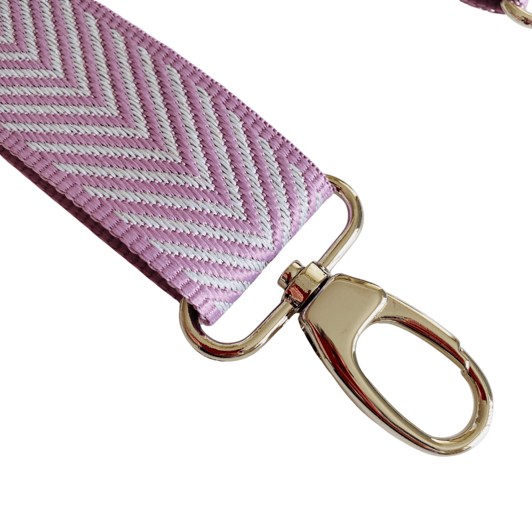 Adjustable Shoulder Strap - Lavender Glitter Chevron