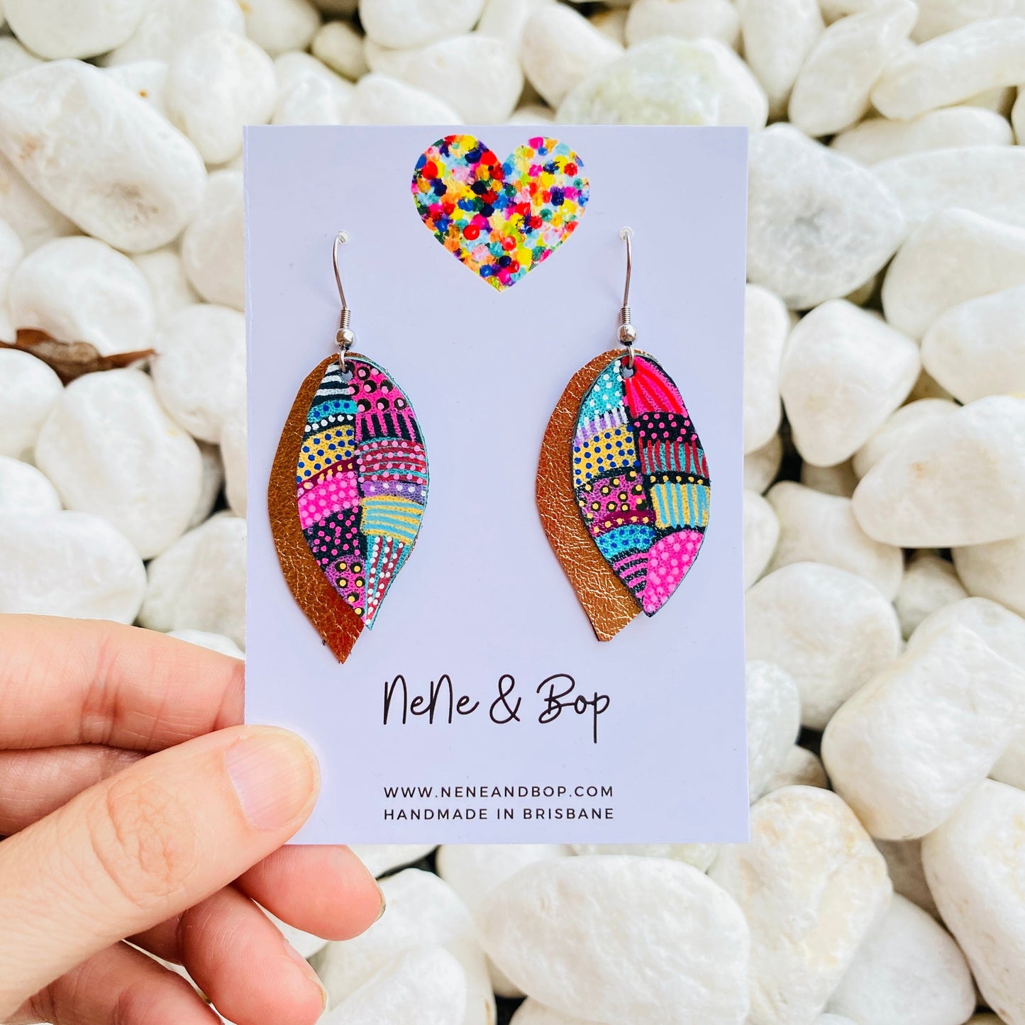 Be-leaf Hand Painted Earrings - ONE earring