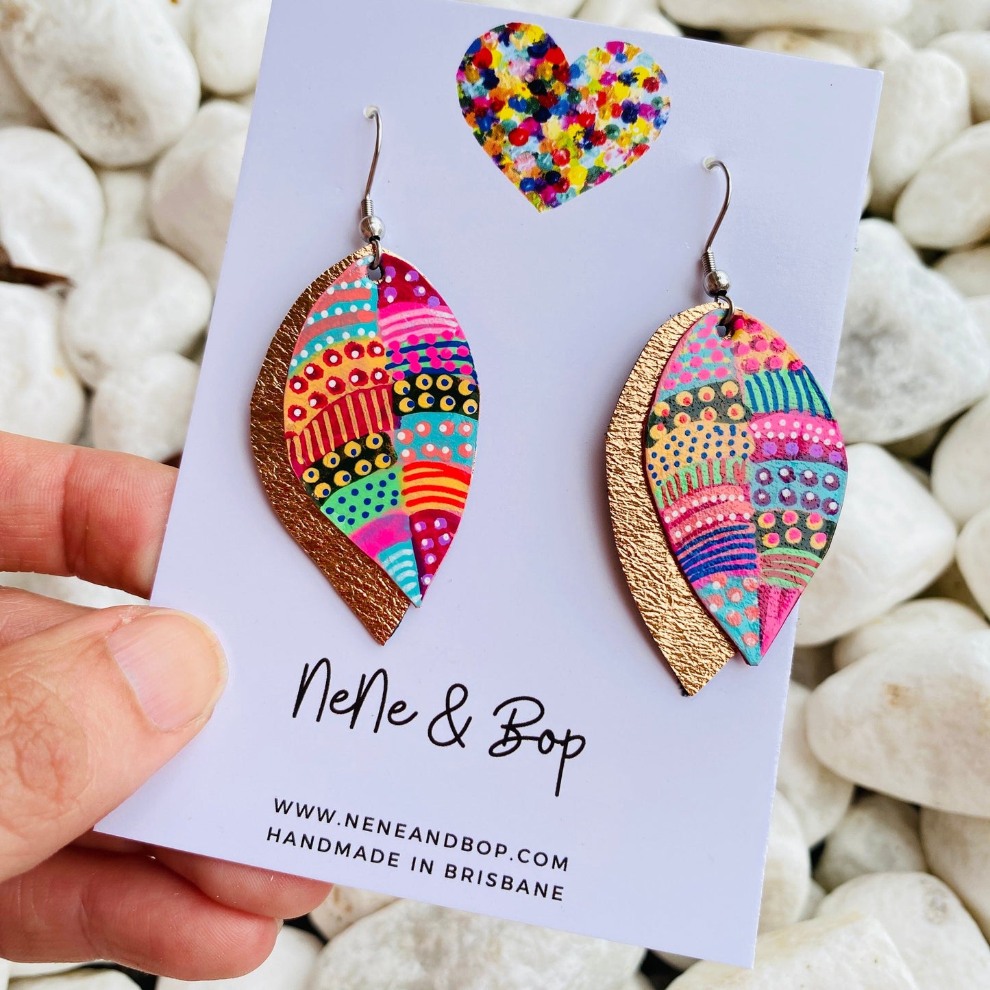 Be-leaf Hand Painted Earrings - ONE earring