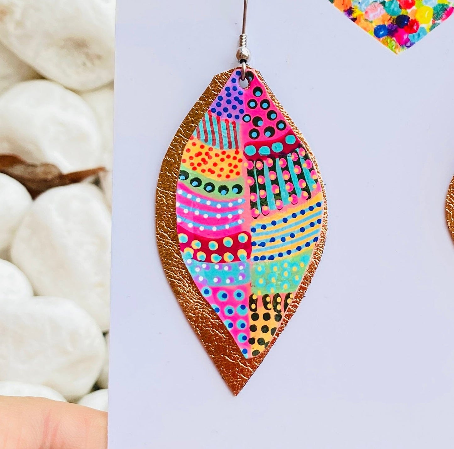 Be-leaf Hand Painted Earrings - Various sizes