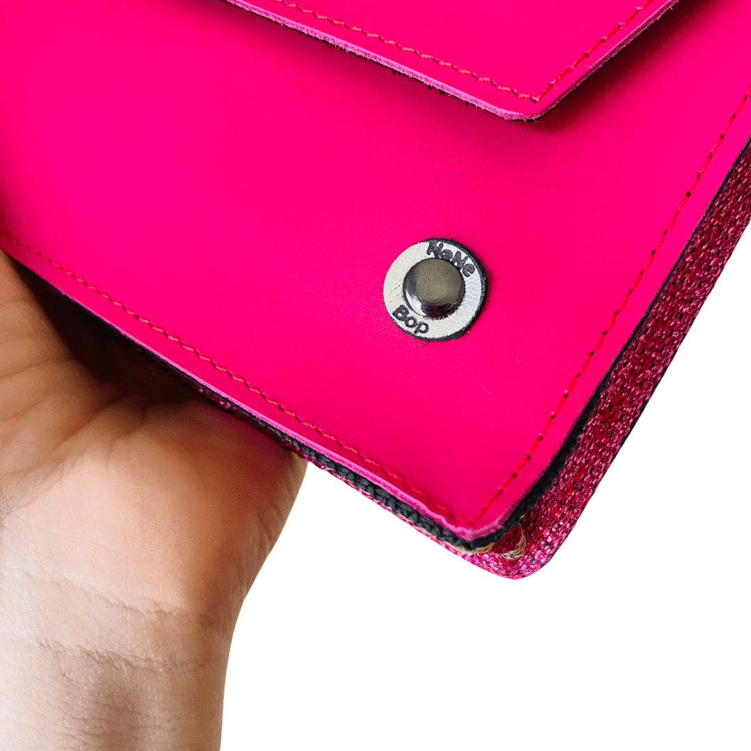 ALLY Mini - 4 in 1 Leather Bag - Bright Pink