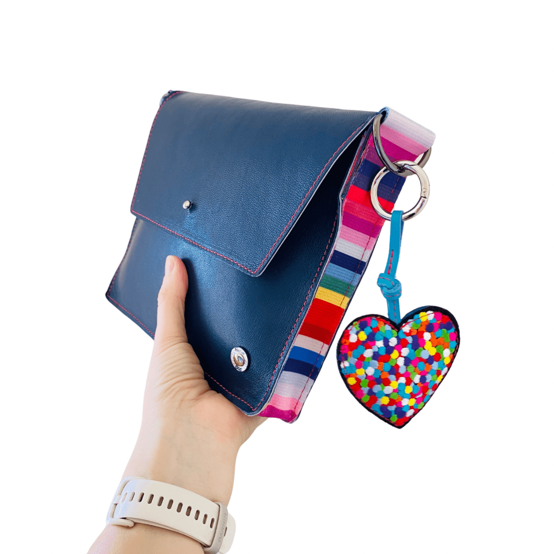 ALLY Leather Crossbody bag - Midi - Smooth Navy