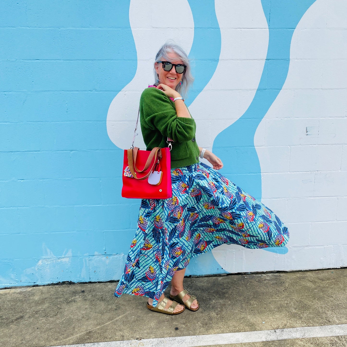The Everyday Leather Tote & Crossbody Red/Pink