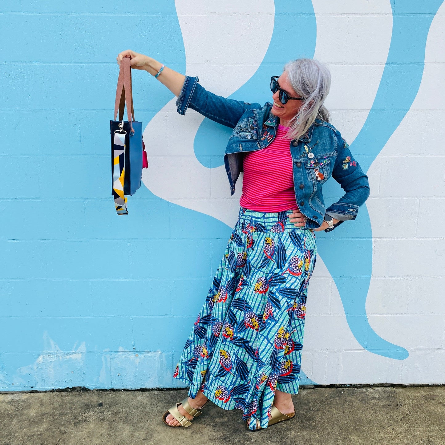 The Everyday Leather Tote & Crossbody Blue/Navy