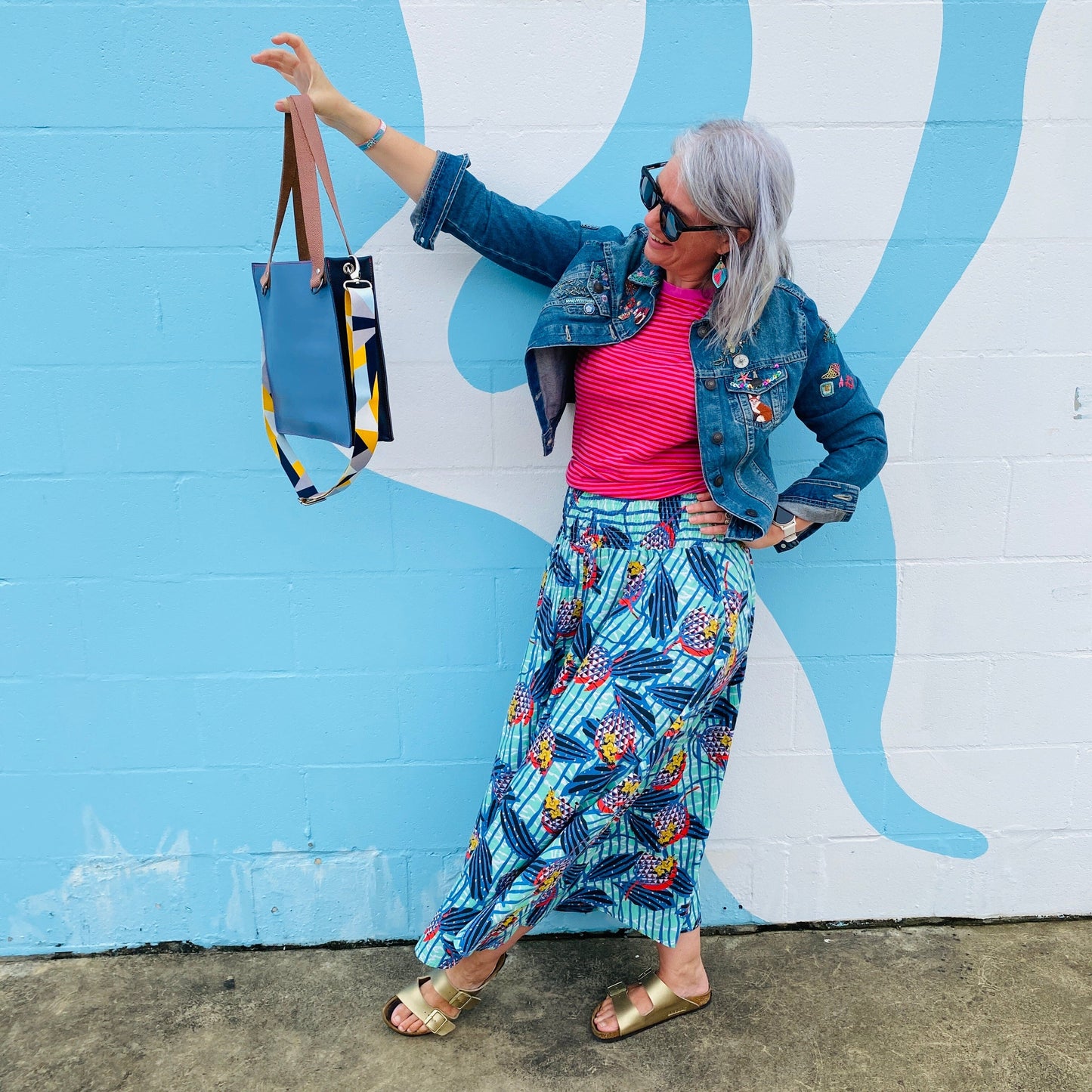 The Everyday Leather Tote & Crossbody Blue/Navy