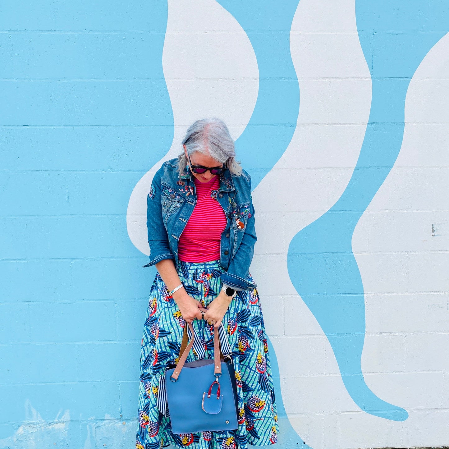 The Everyday Leather Tote & Crossbody Blue/Navy