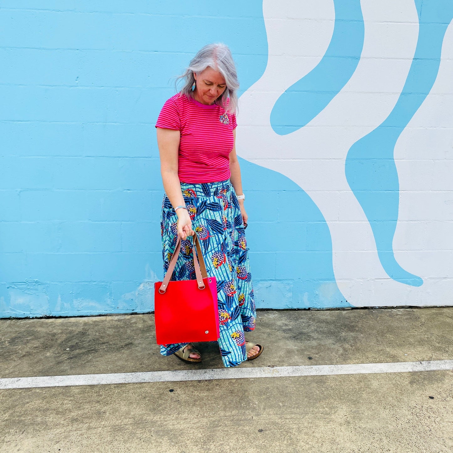 The Everyday Leather Tote & Crossbody Red/Pink