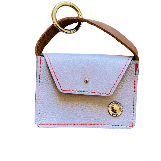 Mini Leather Ally Bag Charm – Lilac/Blue