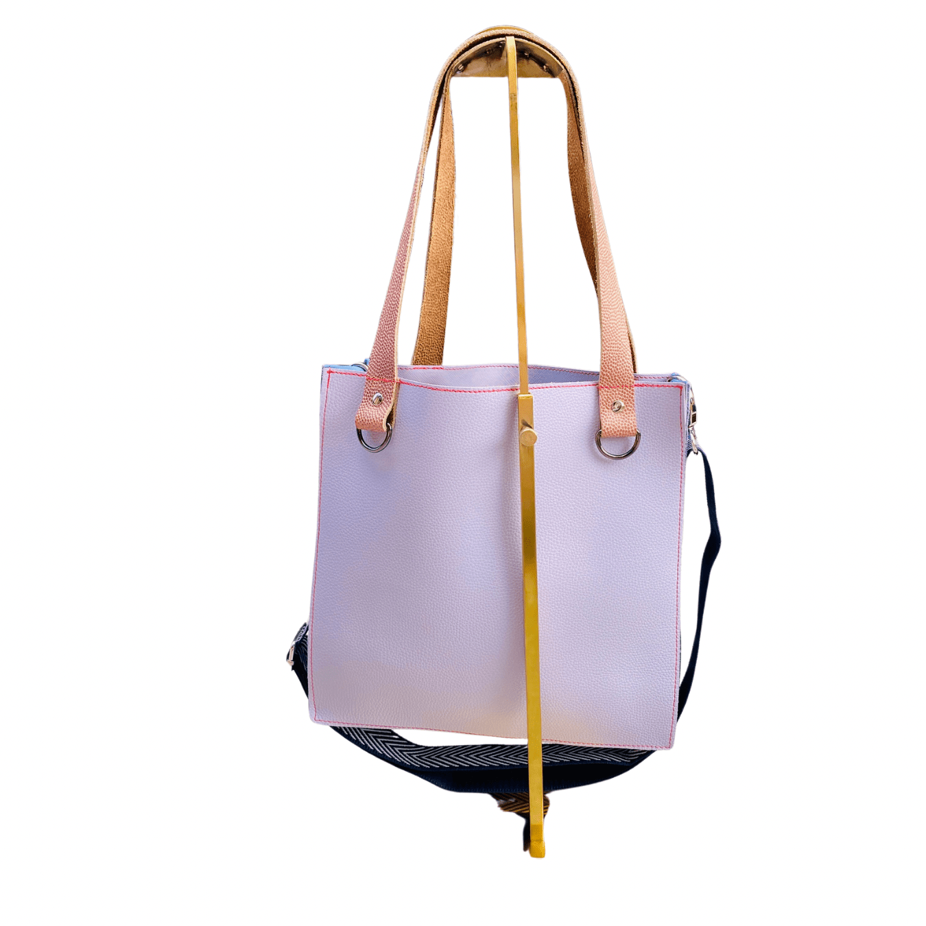 The Everyday Leather Tote & Crossbody Lavender/Blue