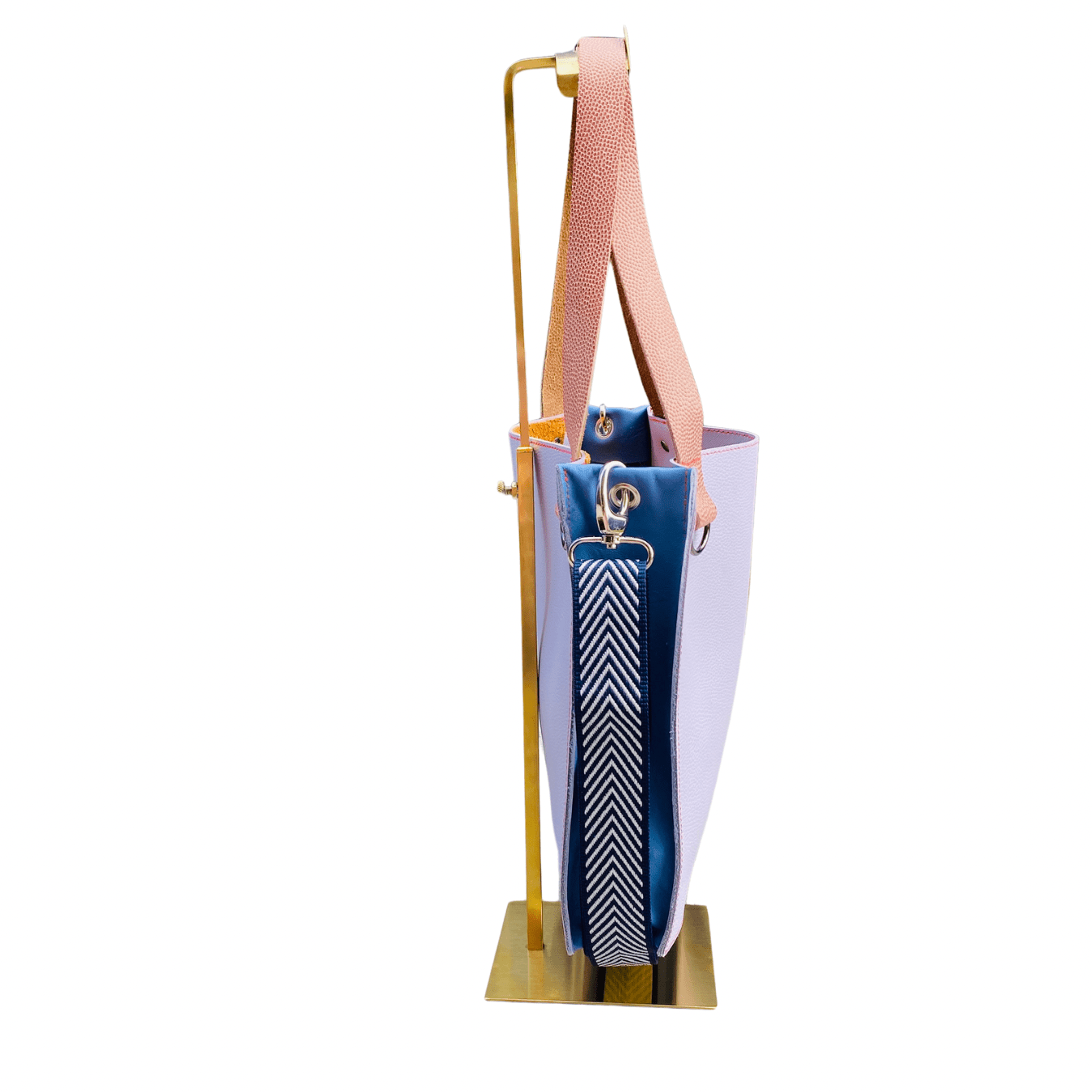 The Everyday Leather Tote & Crossbody Lavender/Blue