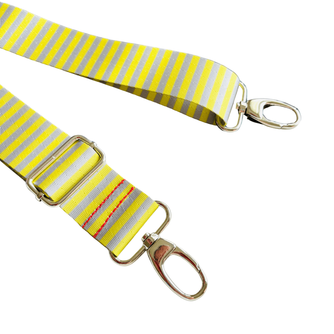 Candy Stripe - Yellow/Silver - Adjustable Shoulder Strap