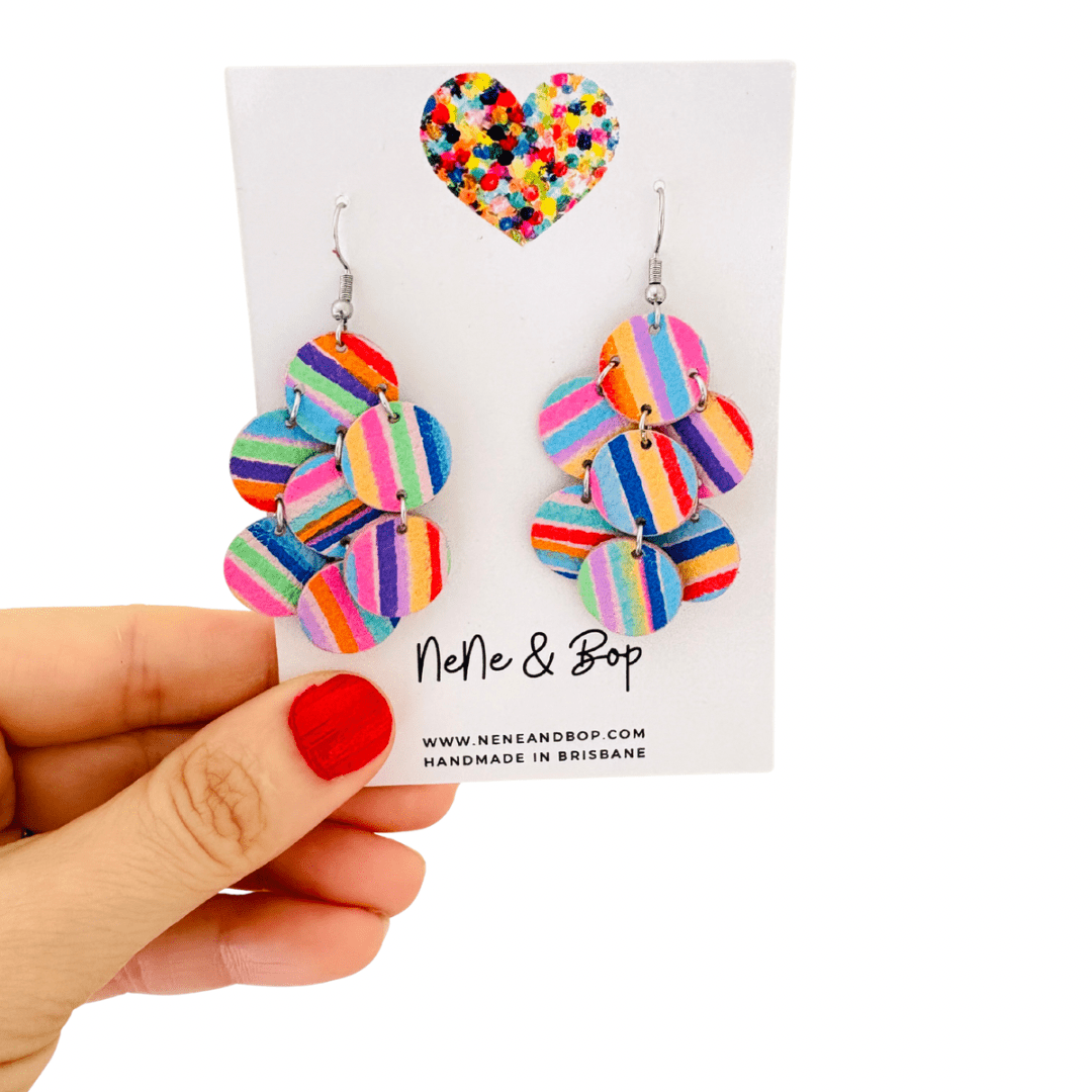 Rainbow Candy Stripes - Midi Pebbles