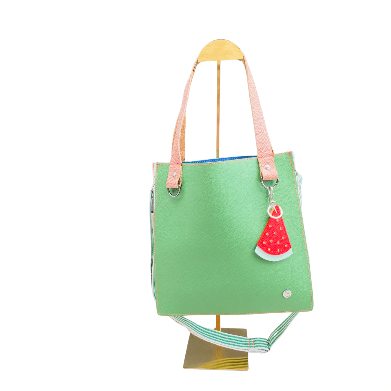 The Everyday Leather Tote & Crossbody Green/Silver
