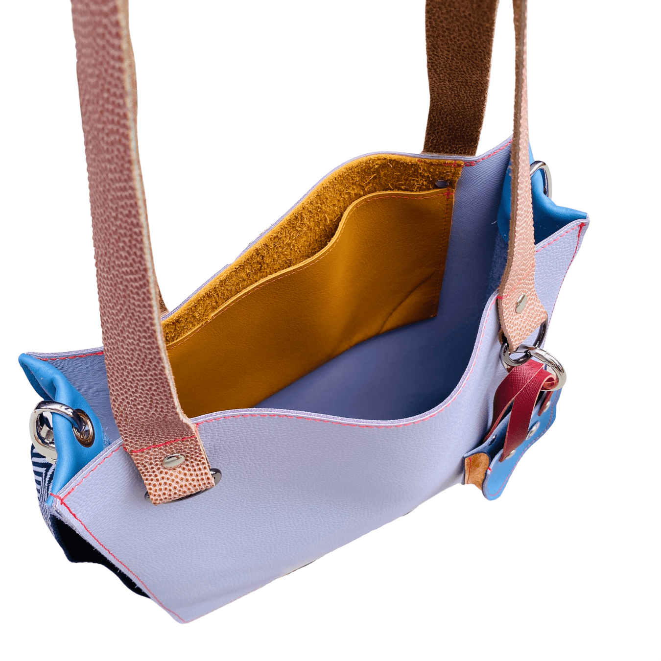 The Everyday Leather Tote & Crossbody Lavender/Blue