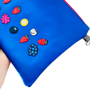 Fruity Patootie Blue - Leather Purse Plus+