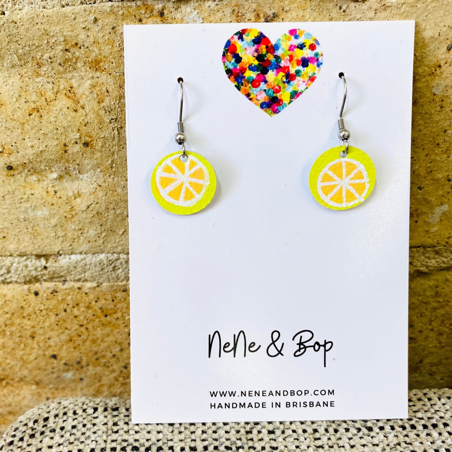 Mini Earrings - Lemon Slice