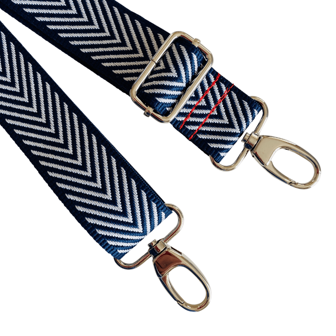 Adjustable Shoulder Strap - Navy Glitter Chevron