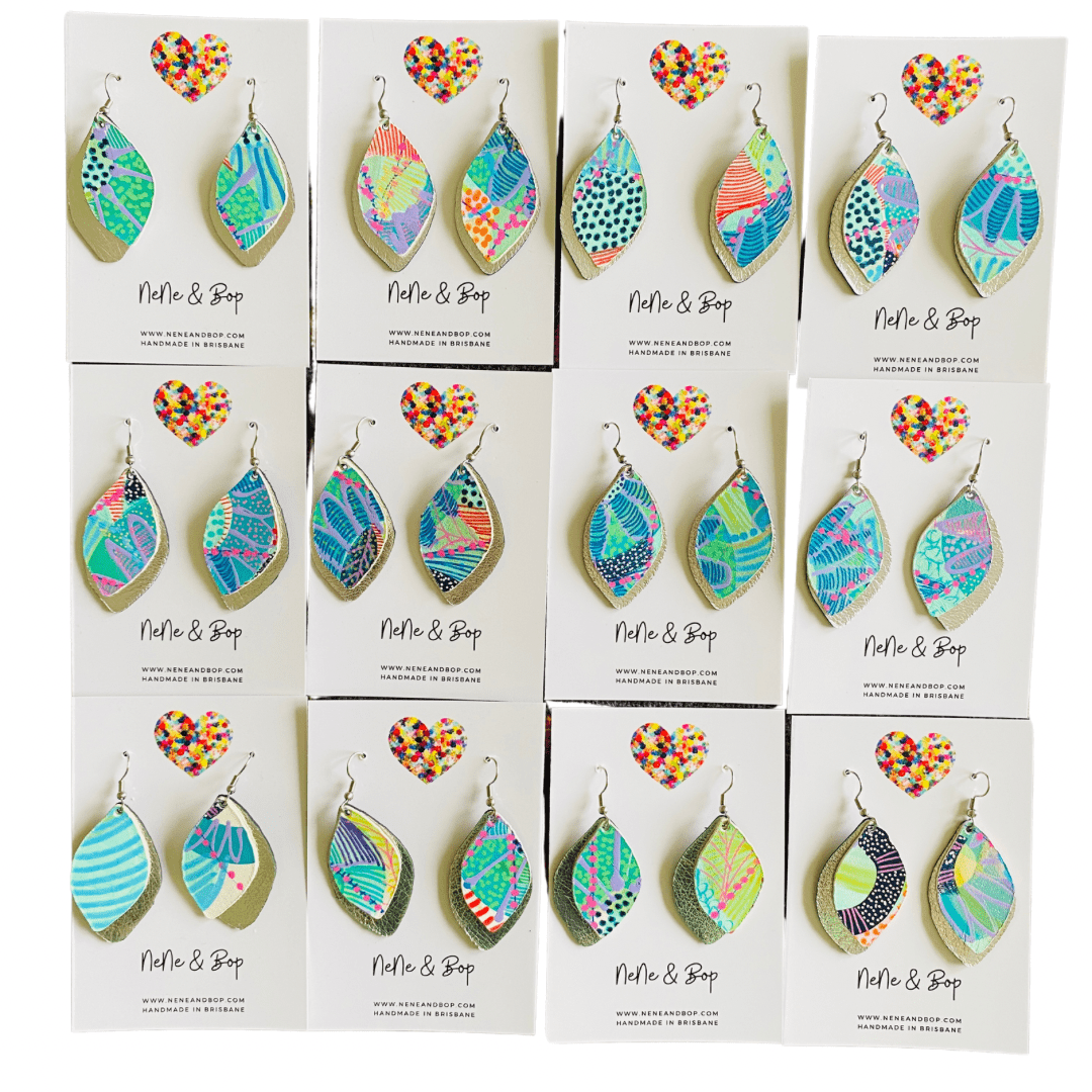 Artist Palette Hand Painted Earrings - Midi - 5