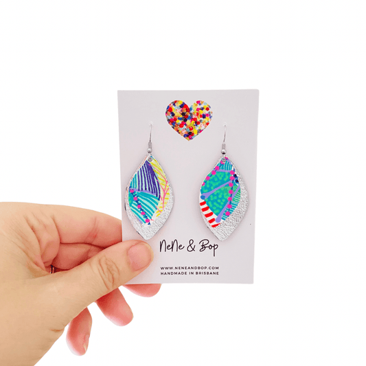 Artist Palette Hand Painted Earrings - Midi - 2