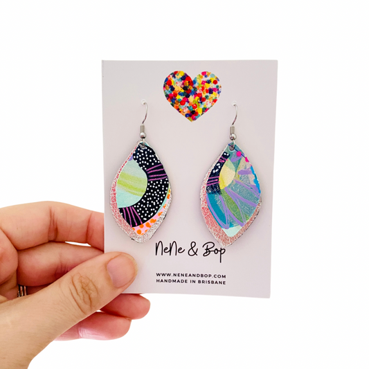 Artist Palette Hand Painted Earrings - Midi - 6