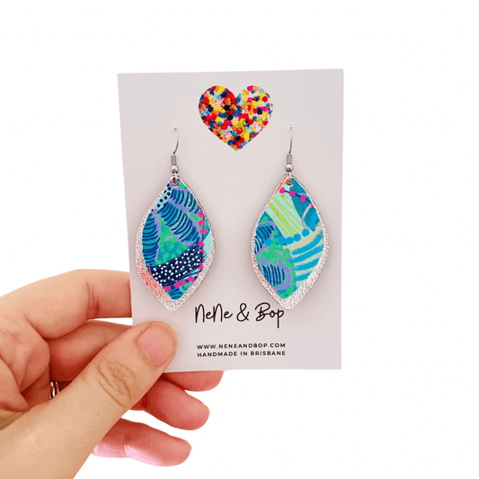 Artist Palette Hand Painted Earrings - Midi - 4